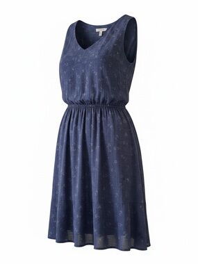 Copper Key Navy Floral V-Neck Sleeveless Dress
